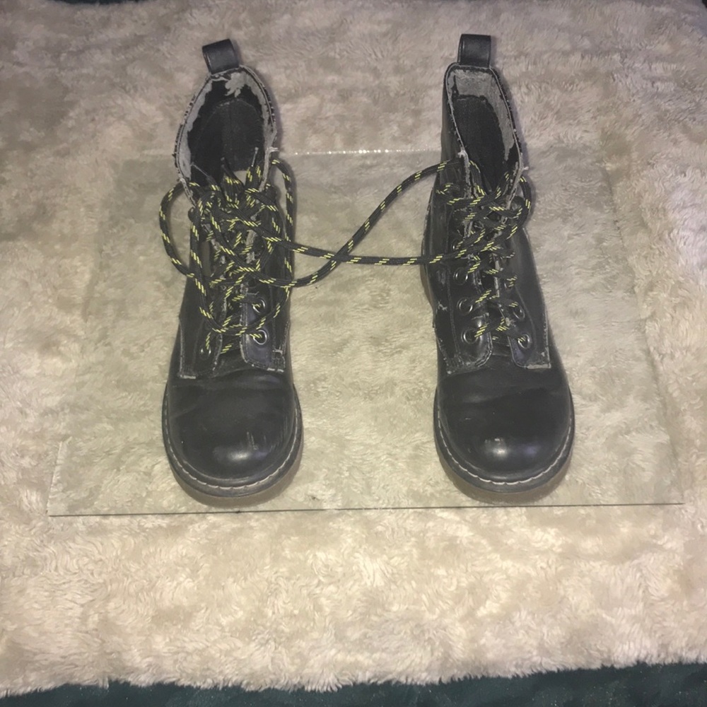 Vintage black platform boots